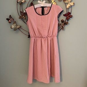 Dress - Pink and grey with polka dots